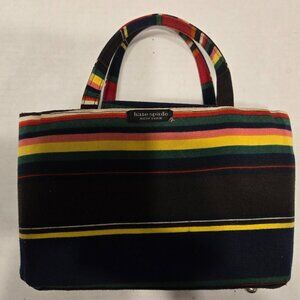 VINTAGE KATE SPADE STRIPED HANDBAG.